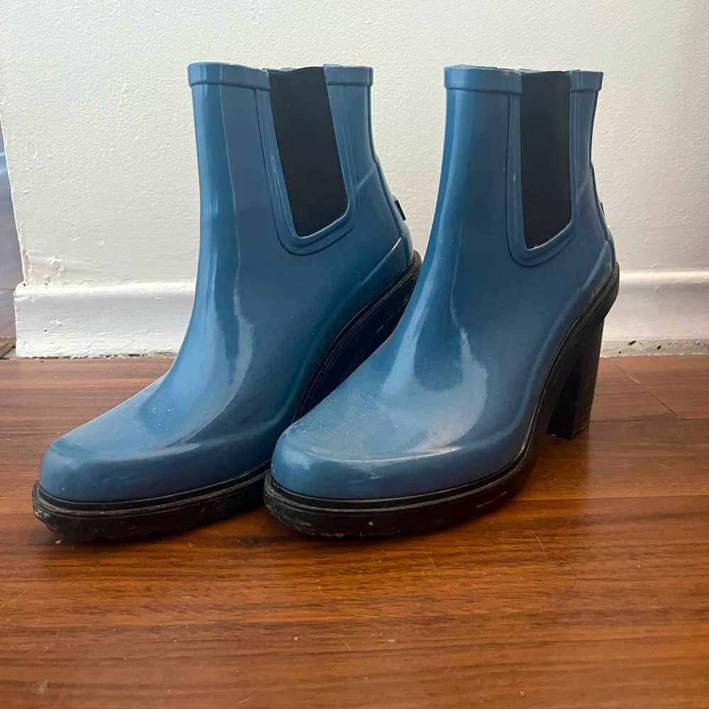 Hunter Heel Boots - blue